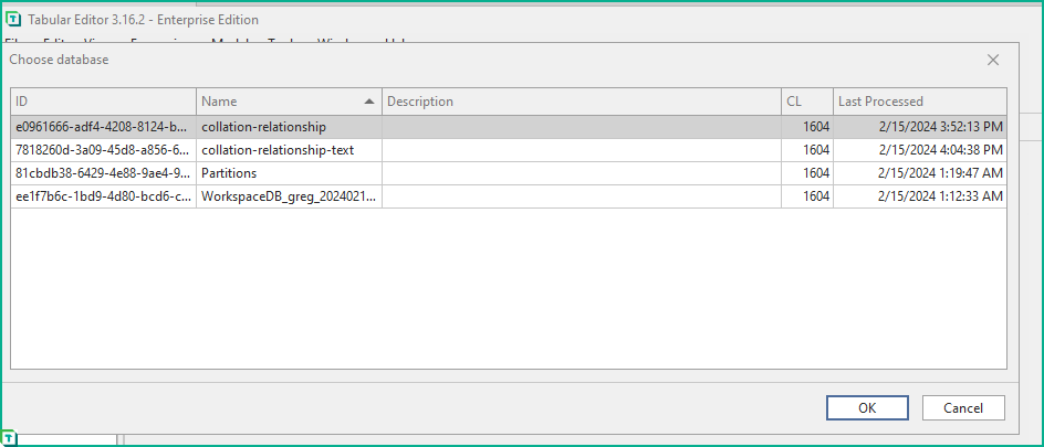 Choose Database